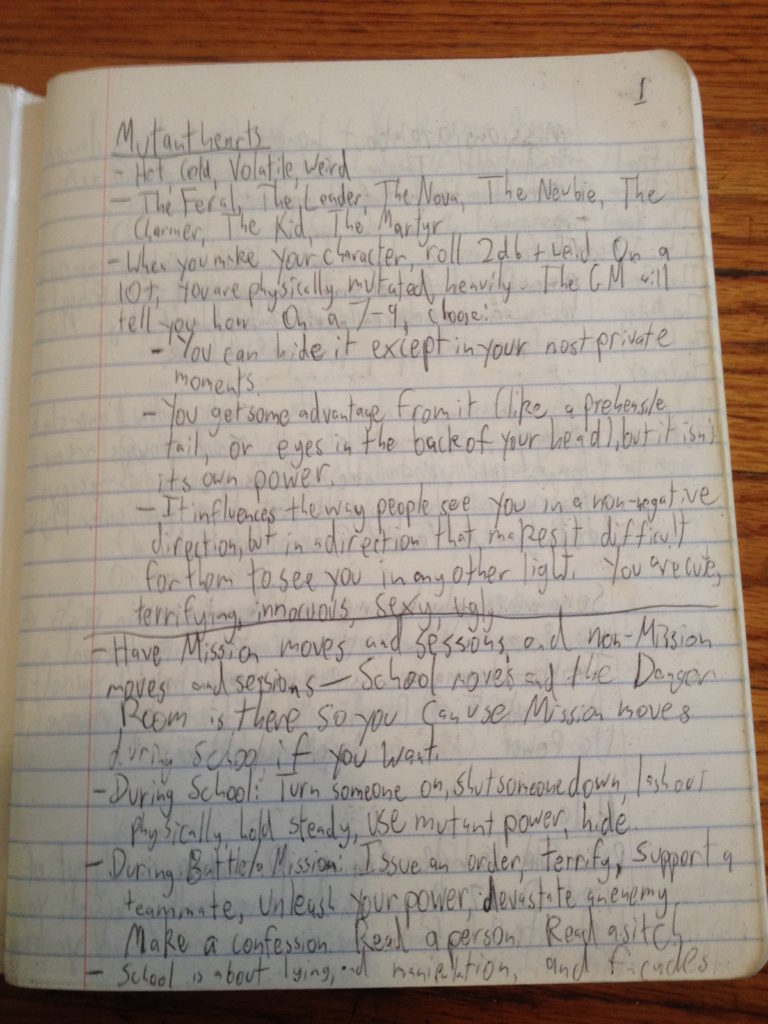 Page 1, Masks Notebook 1
